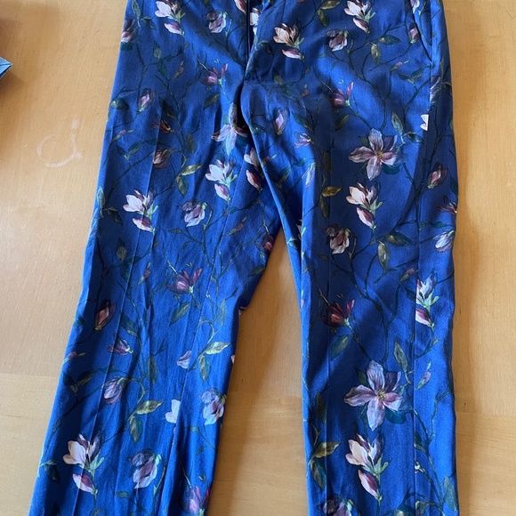 Topman Skinny Fit Blue Floral Suit 38r 31x30 - Picture 2 of 2